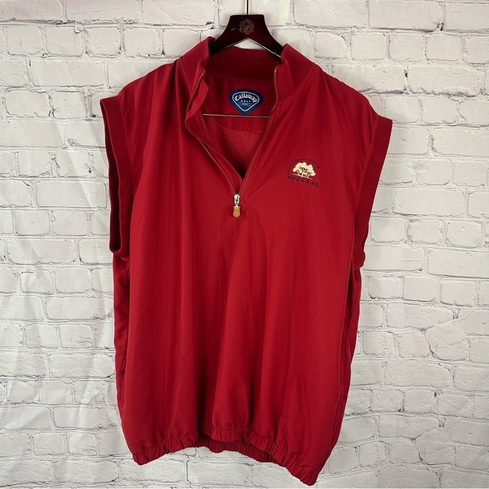 Callaway Golf sport 1/2 zip Pullover vest sz L embroidered Maderas golf club